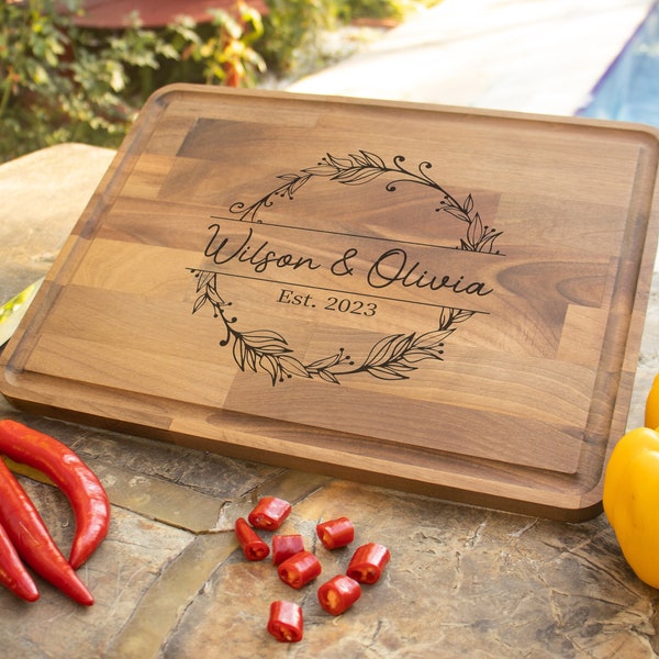 Charcuterie Board, Personalized Cutting Board, Anniversary Gift, Wedding Gift, Engraved Cutting Board, Custom Cutting Board, Engagement Gift