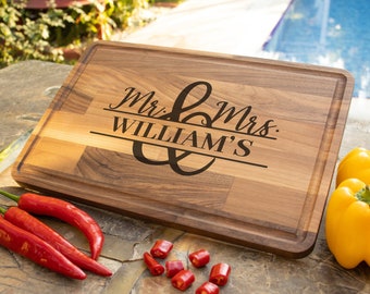 Custom Cutting Board, Personalized Wedding Gifts, Couple Cutting Board, Charcuterie Board, Personalized Cutting Board, Engagement Gift