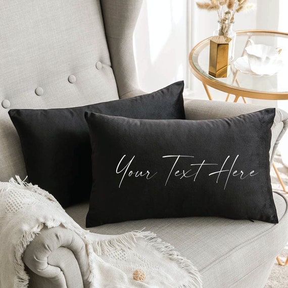 Custom text pillows sales