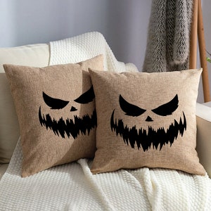 Halloween Decor, Burlap Pillowcase, Halloween Pillow, Halloween Pillow Cover, Halloween Decorative Pillow, Halloween Gift, Farmhouse Decor