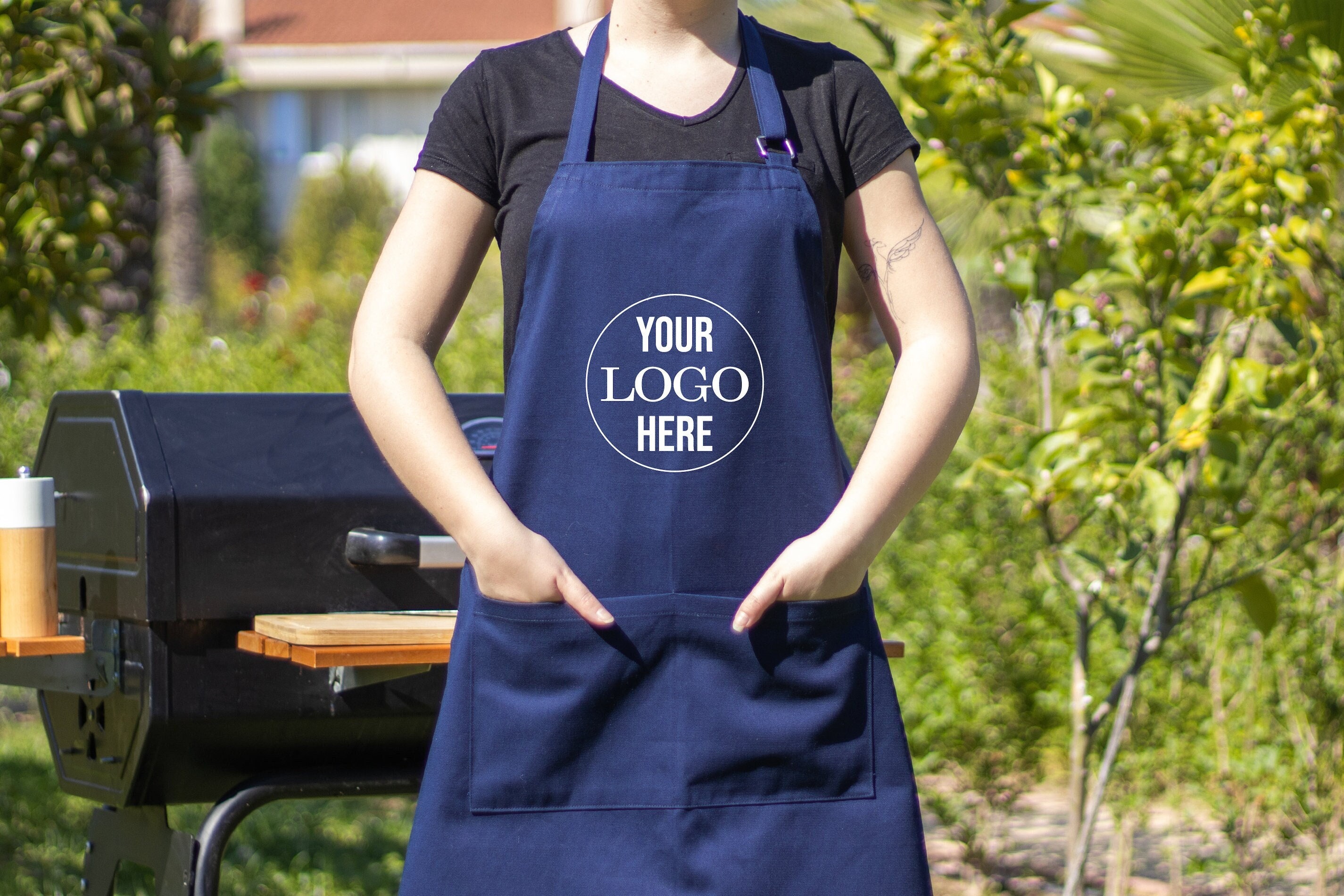 Custom Apron, Personalized Logo Apron, Restaurant Apron, Chef