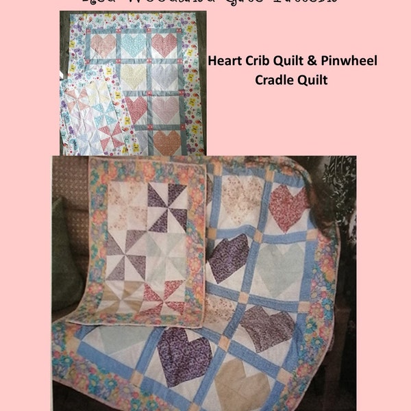 Heart and Pinwheel Crib and Cradle Quilt Pattern