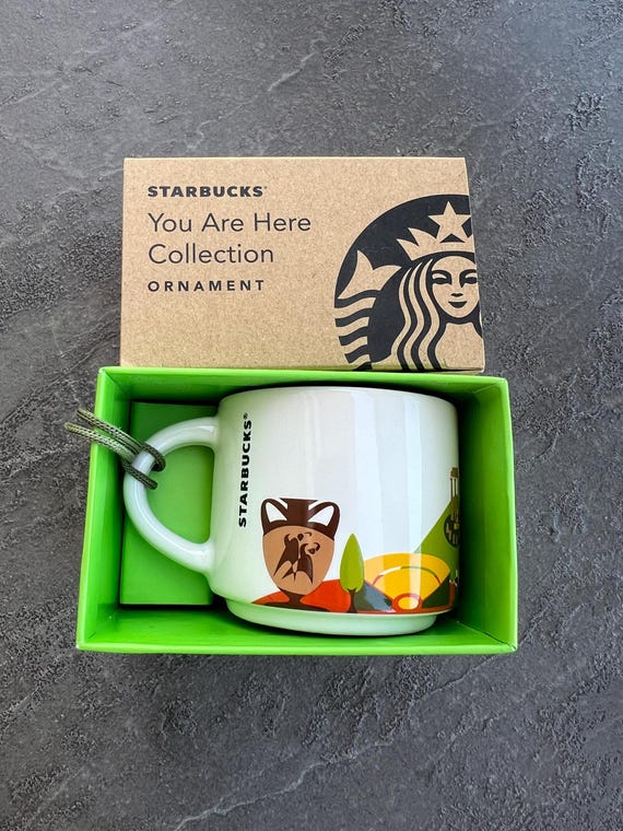 Starbucks You Are Here Greece Espresso Shot Coffee Ornament Mug