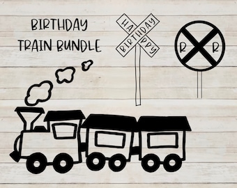 Birthday Train Bundle for Business and Personal use, png’s for cricut and silhouette