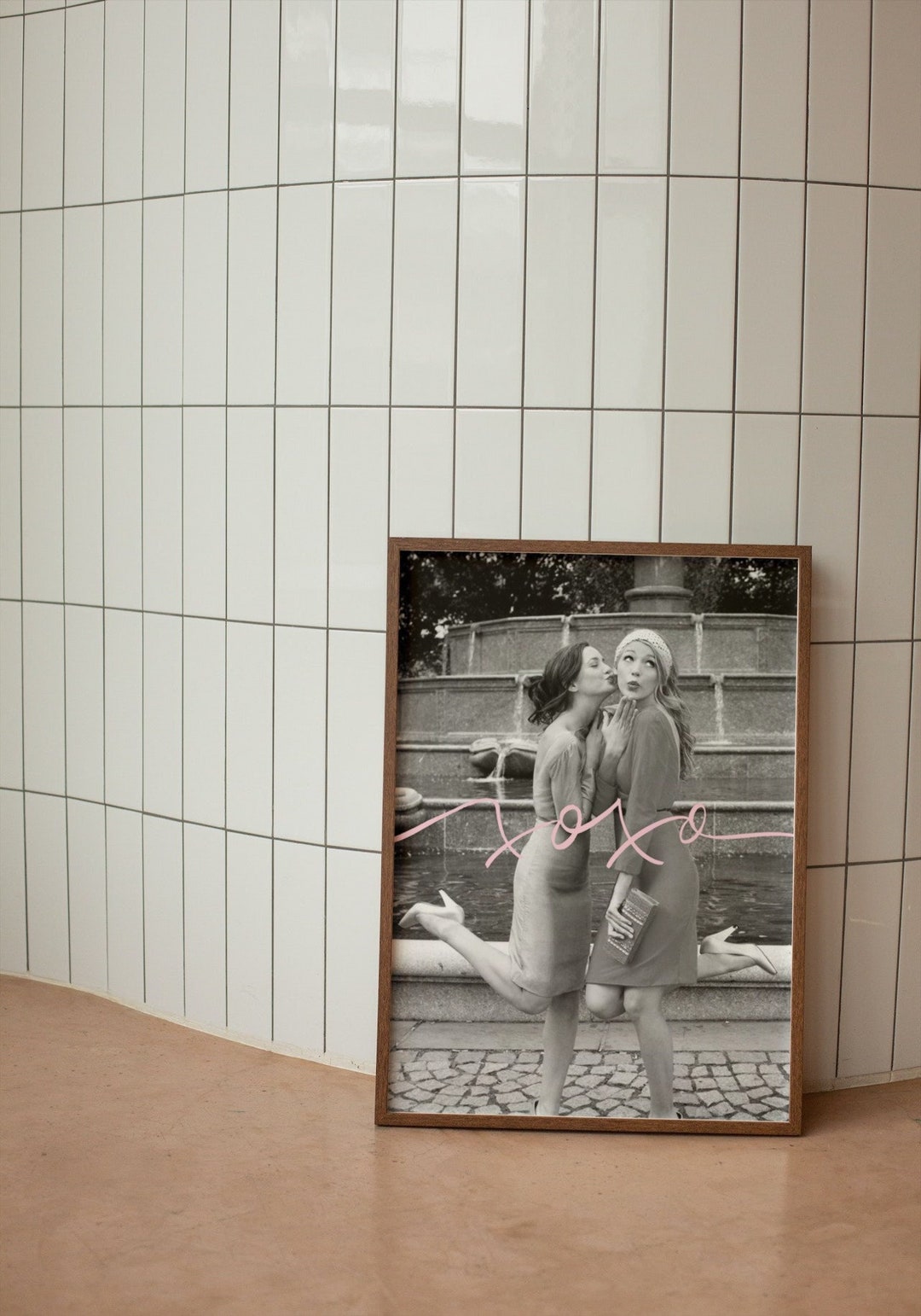 Gossip Girl Wall Art Blair Waldorf Serena Van Der Woodsen Black and