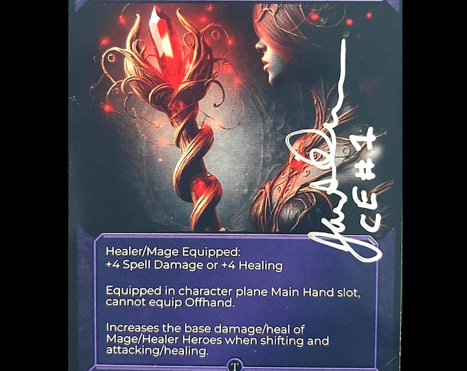 Taevaria TCG RPG Dungeon Starter Pack: Signed Epic Loot Cards Collector's Edition