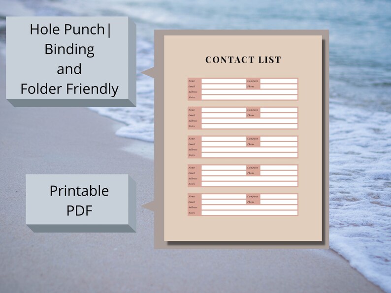 Address Book Printable A5 Instant Download PDF Planner Inserts - Etsy
