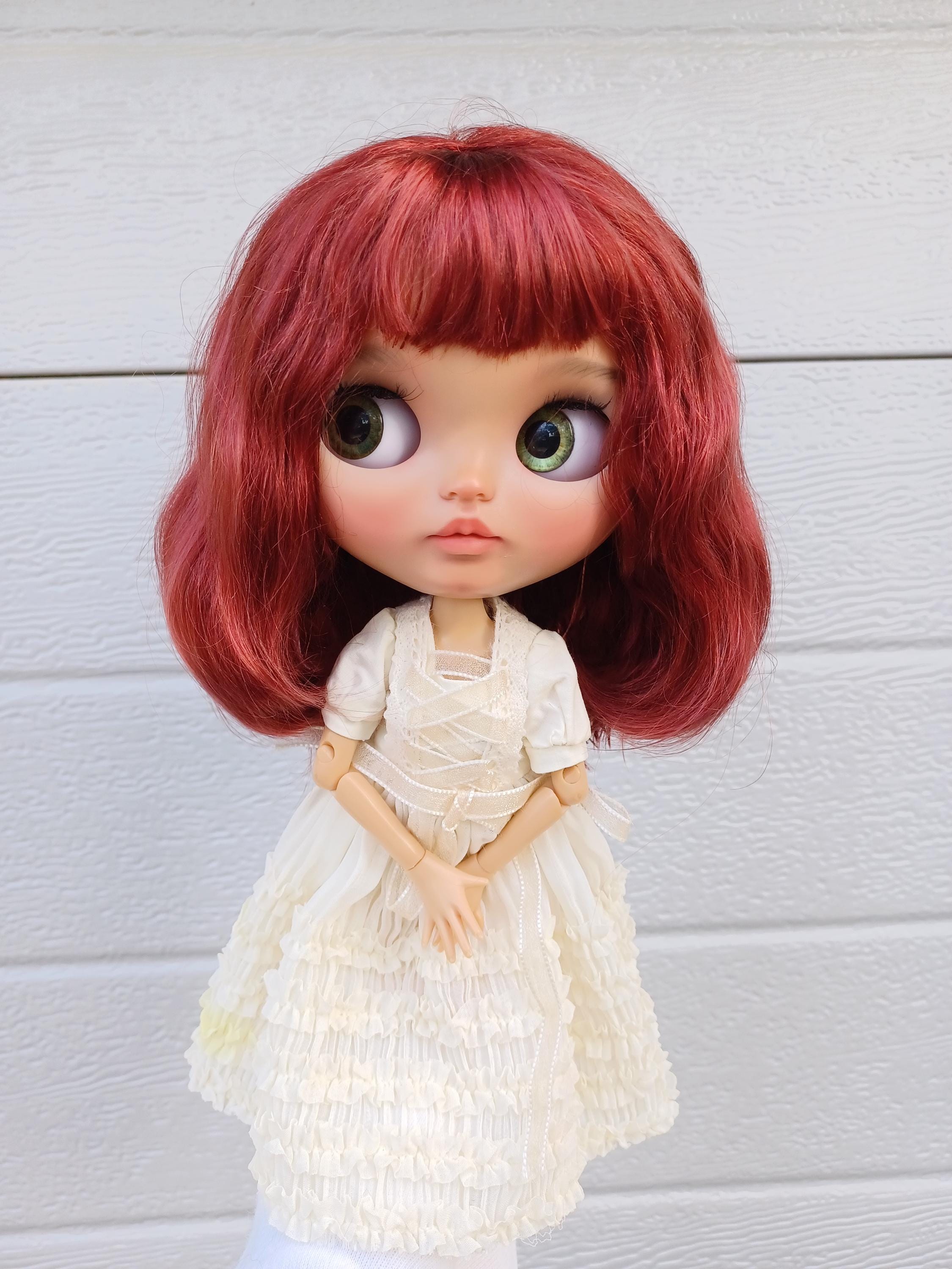 F557 チェリーレッド ブライス ドールウィッグ：RBL と TBL 再ルート 