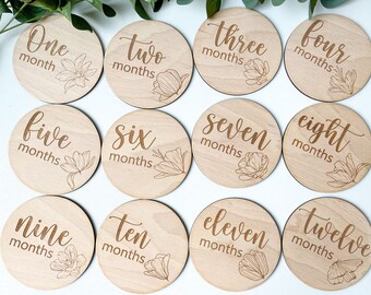 Milestone cards digital file, SVG, Laser