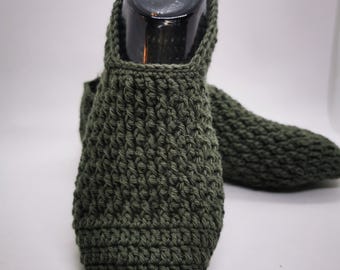 Crocheted soft wool slipper socks - sofa socks - cabin socks - house slippers