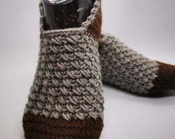 crocheted soft wool socks - slipper socks - footies - sofa socks, suitable for EU shoe size 39 - 42