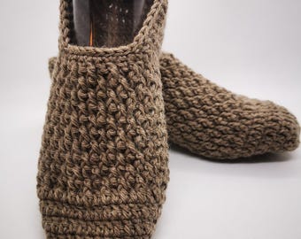 Crocheted soft wool slipper socks - sofa socks - cabin socks - house slippers