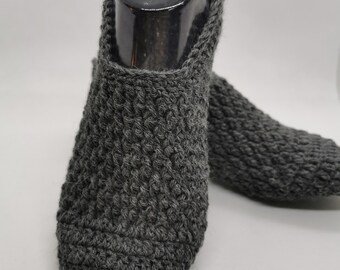 Crocheted soft wool slipper socks - sofa socks - cabin socks - house slippers