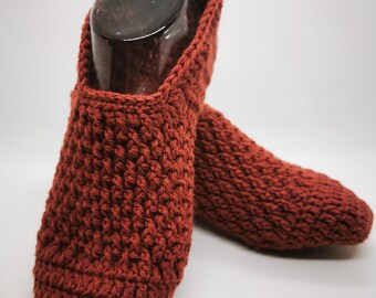 Crocheted soft wool slipper socks - sofa socks - cabin socks - house slippers