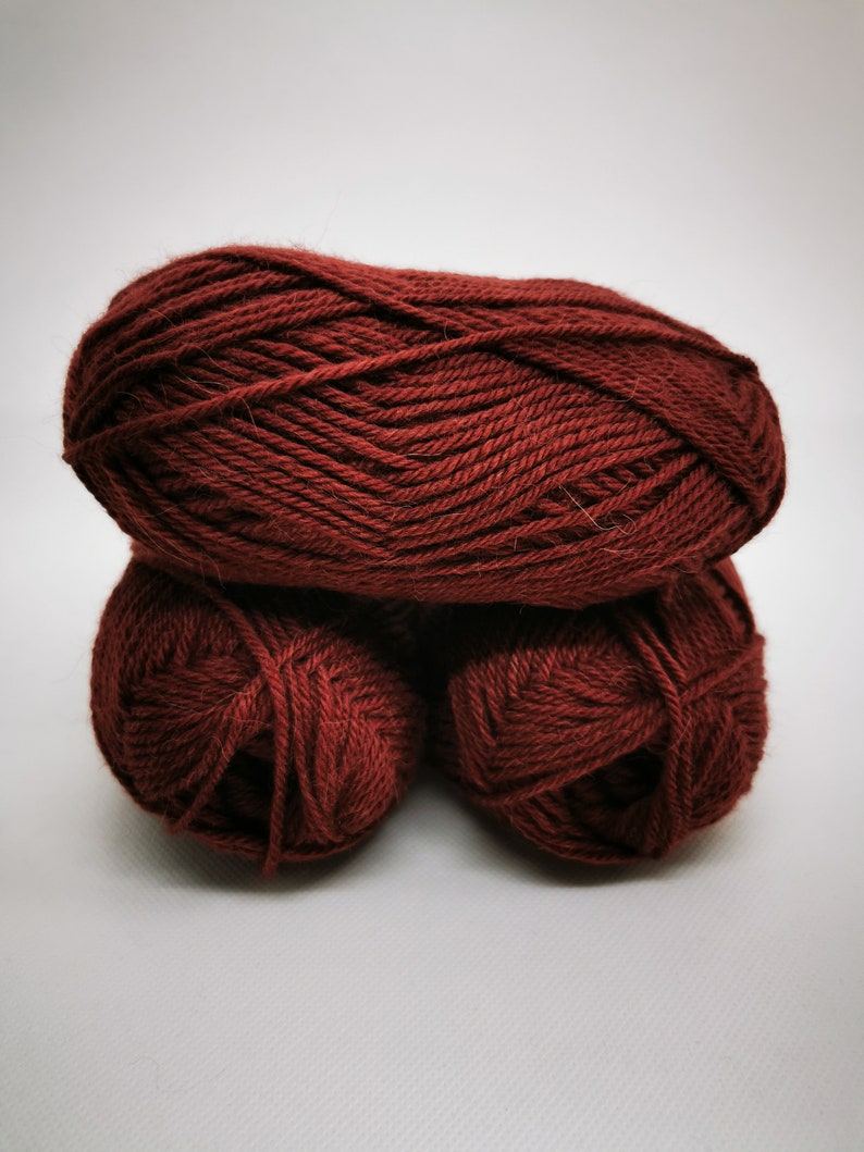 personalisierte gehäkelte weiche chunky Woll-Slippersocken Sofasocken Hüttensocken Hausschuhe, mit Alpakawolle in kräftigen Farben Maroon