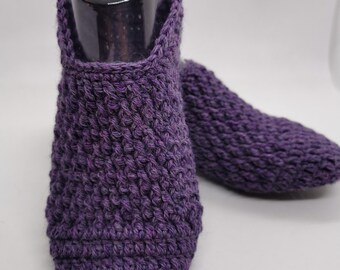 Crocheted soft wool slipper socks - sofa socks - cabin socks - house slippers