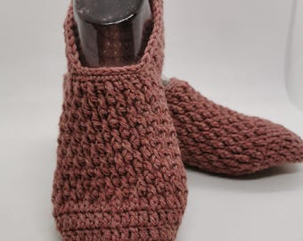 Crocheted soft wool slipper socks - sofa socks - cabin socks - house slippers