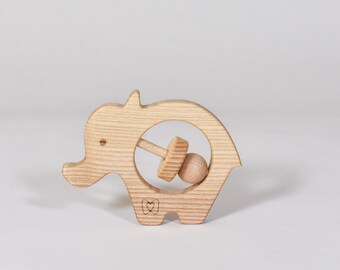 wood toy for babies, elephant