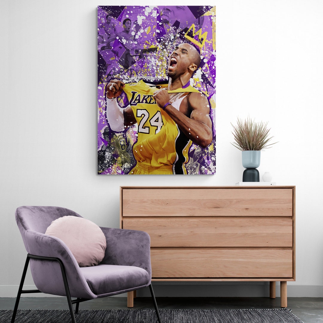 Kobe Bryant Wall Art Kobe Bryant Canvas Wall Art Kobe Bryant Canvas