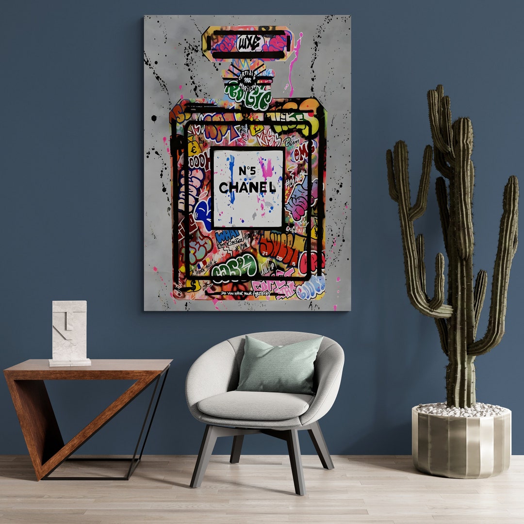 Graffiti Perfume Bottle Wall Art Perfume Wall Art Graffiti Etsy