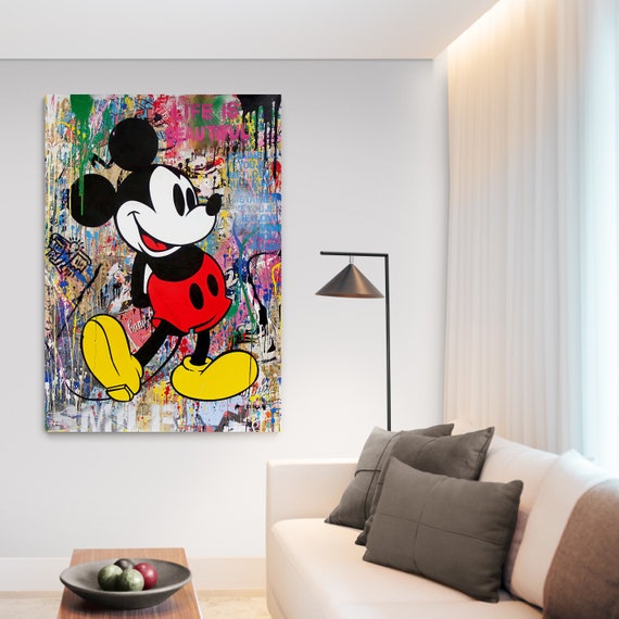 Mickey Mouse Wall Art Disney Wall Art Mickey Mouse Canvas | Etsy