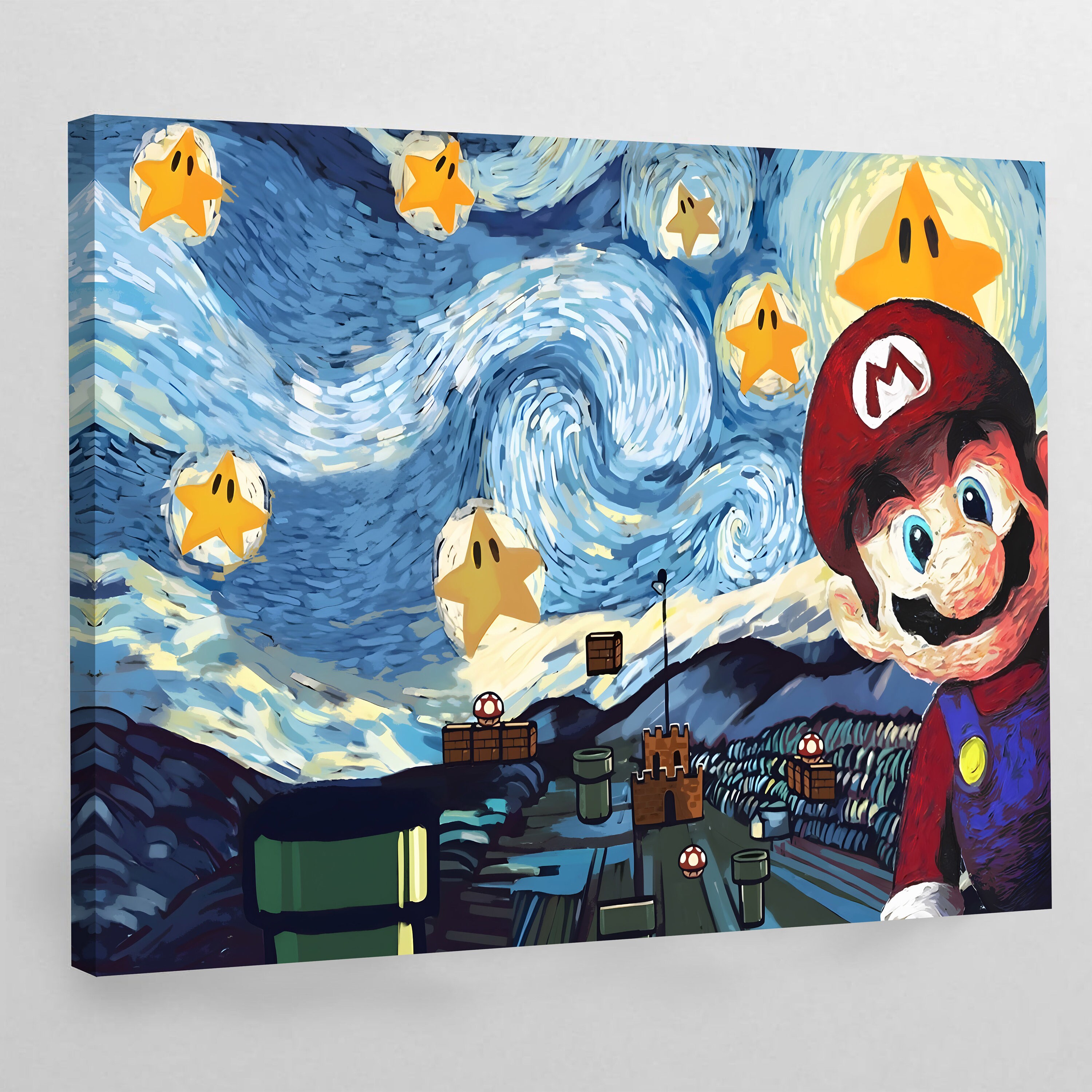 Super Mario Wall Art Super Mario Canvas Art Mario Wall Art Super Mario