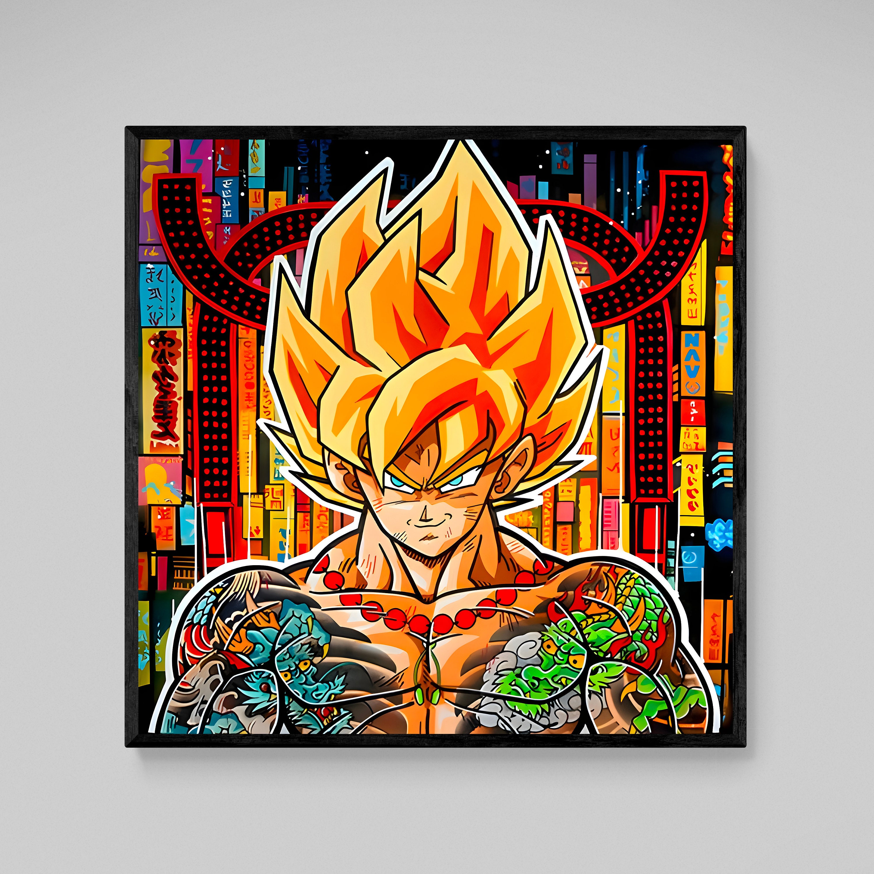 Wall Art Canvas Print Home Decor (20x14 inches)- Illustration Anime Icon  Avatar Person Busine : : Home