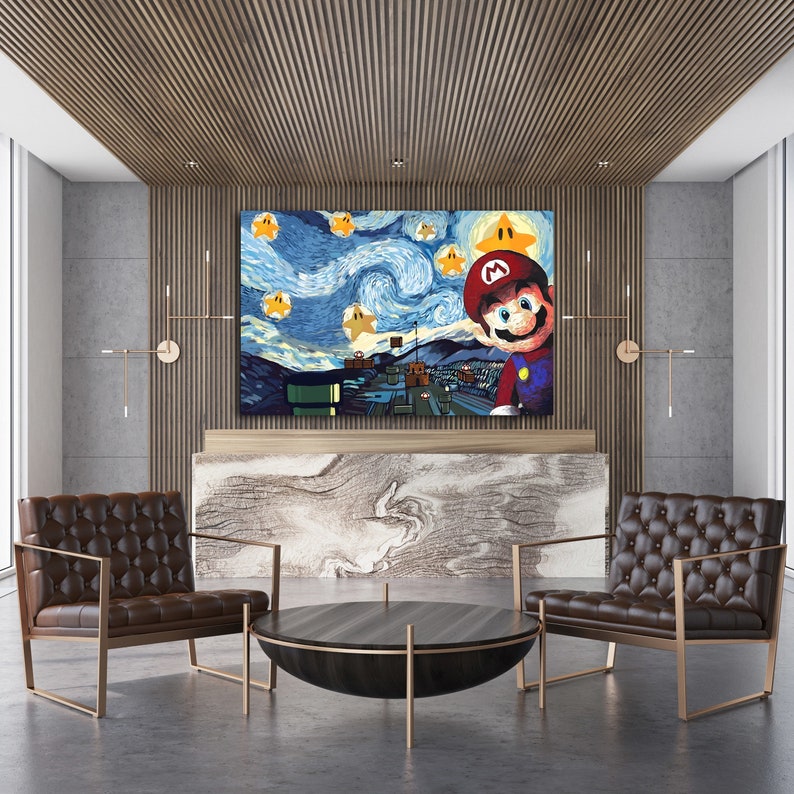 Super Mario Wall Art Super Mario Canvas Art Mario Wall Art Super Mario