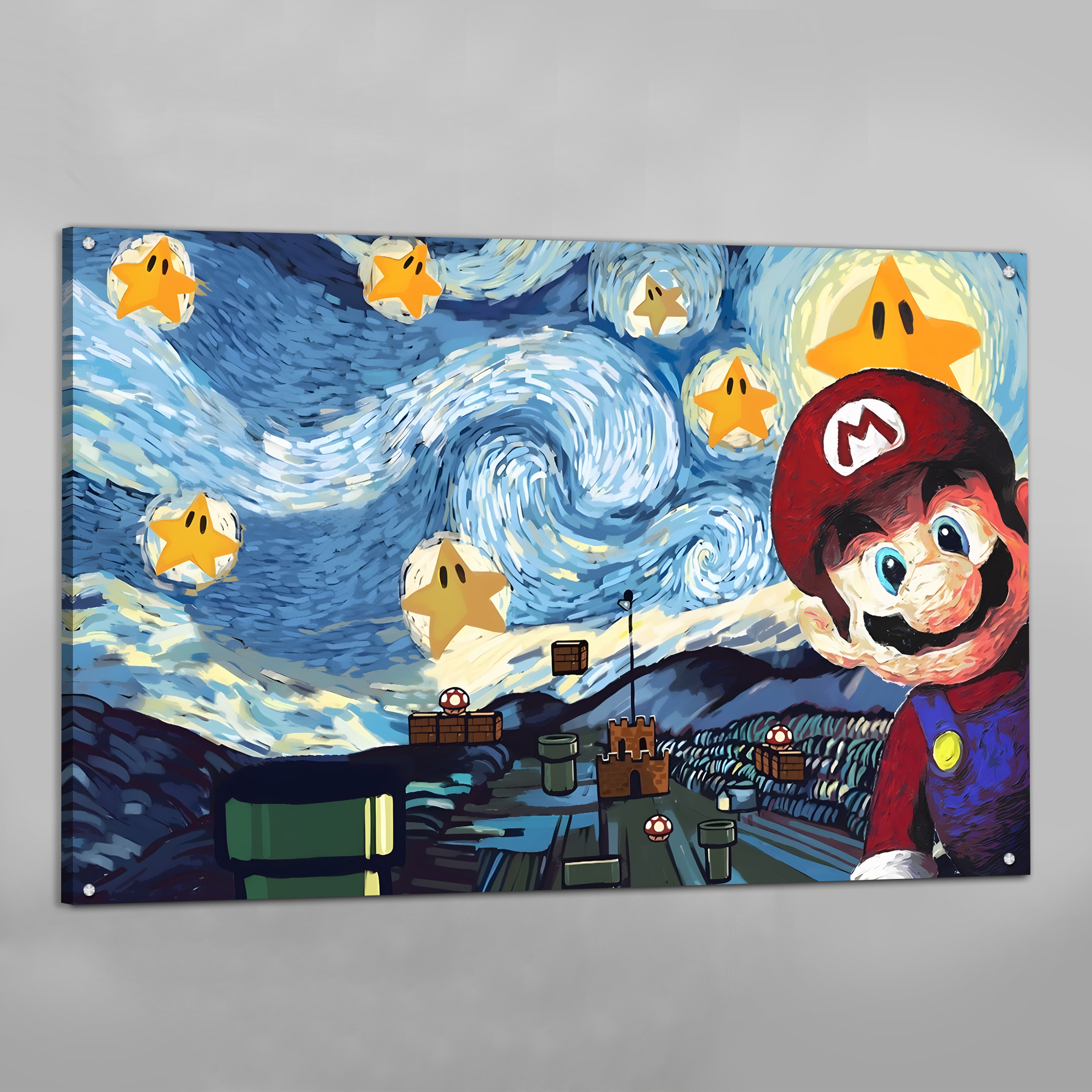 Super Mario Wall Art Super Mario Canvas Art Mario Wall Art Super Mario