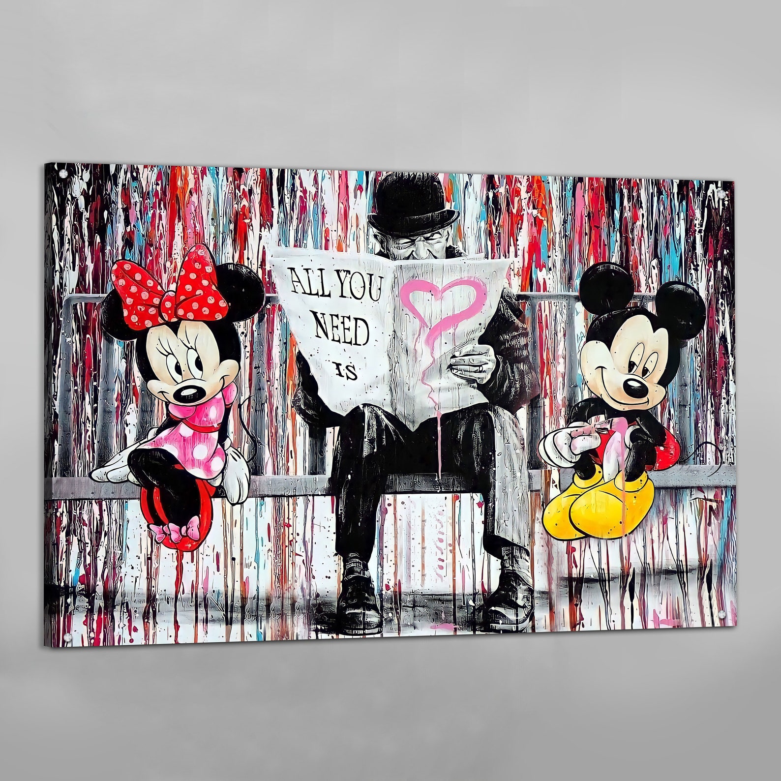 Mickey and Minnie Wall Art Disney Wall Art Mickey and Minnie Etsy