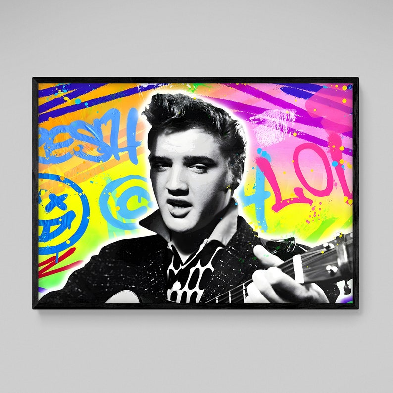 Elvis Presley Wall Decor Elvis Presley Wall Art Elvis Presley Etsy