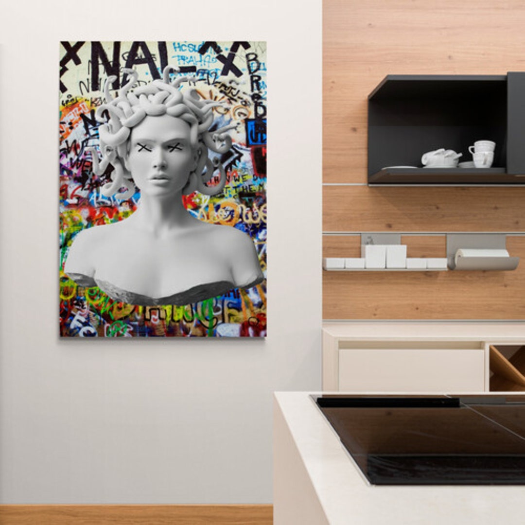Medusa Wall Decor Medusa Wall Art Medusa Canvas Medusa Canvas Art Greek