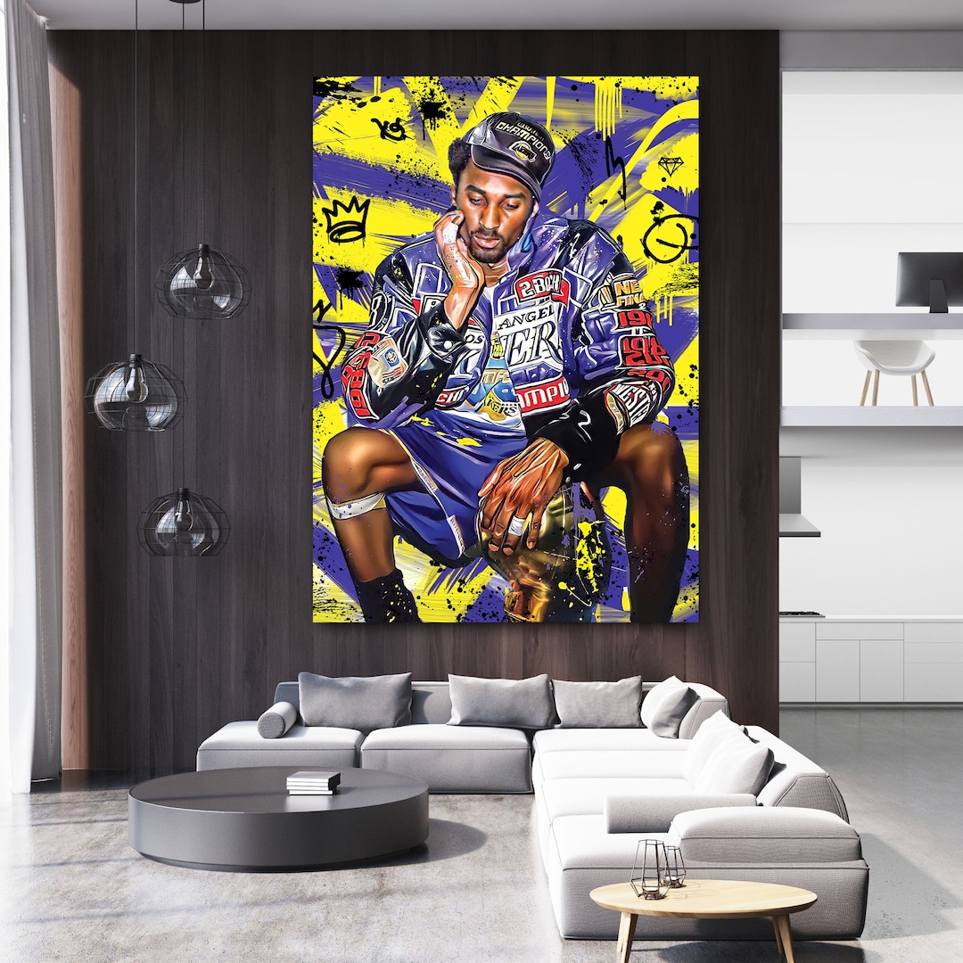 Kobe Bryant Canvas Wall Art Kobe Bryant Wall Art Kobe Bryant Canvas