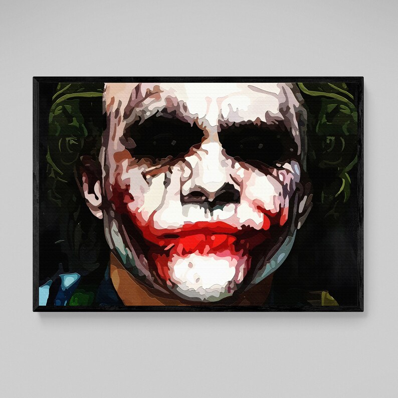 Joker Wall Art Joker Canvas Joker Canvas Art Joker Print Joker Etsy