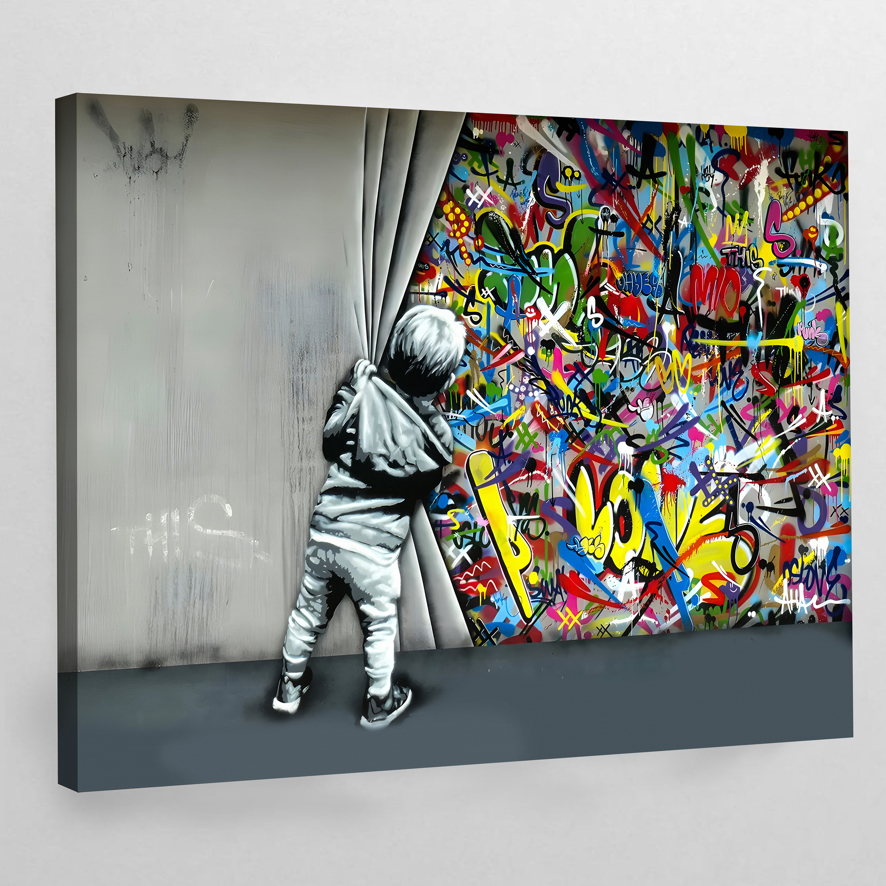 Banksy Canvas Banksy Wall Art Banksy Canvas Wall Art Etsy
