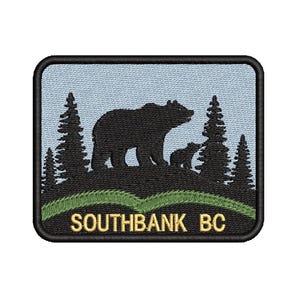 Southbank BC Patch Embroidery Design size(s):  2x3", 3x4", 4x5", and 5x6"