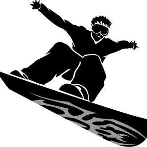 Snowboarder Embroidery Design