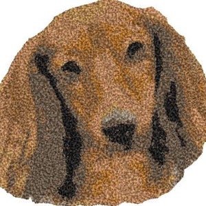 Dachshund Longhaired Embroidery Design