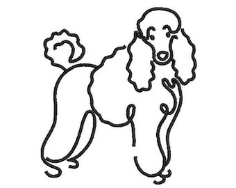 Poodle Embroidery Design Size(s):  2x2", 3x3", 4x4", 5x5", 6x7", 7x8", and 8x9"