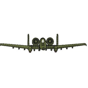 A10 Warthog Embroidery Design Size(s):  4x1&quot;, 6x1&quot;, and 9x2&quot;