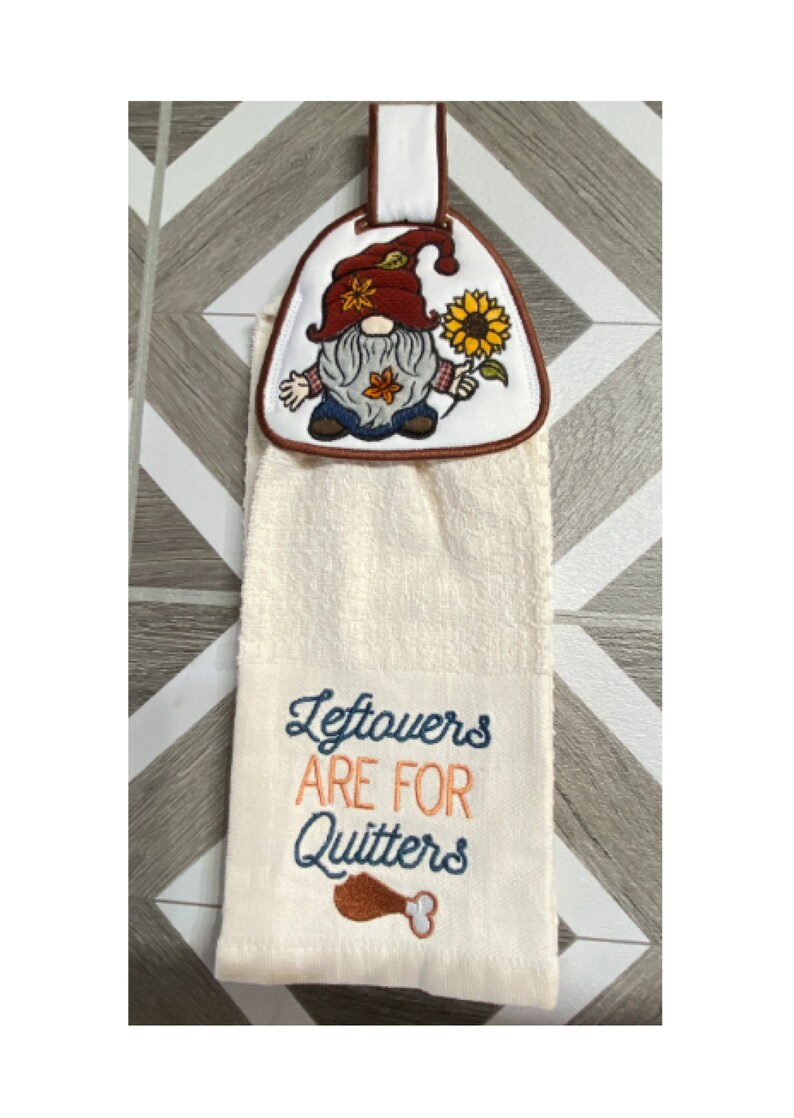 ITH Gnome Towel Topper Embroidery Design Sizes Etsy