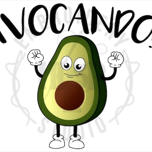 Avocando Embroidery Design