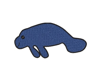 Manatee Embroidery Design Size(s):  2x1", 3x1", 4x2", 5x2", 6x3", 7x3" and 8x4"