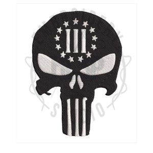 III Punisher Embroidery Design