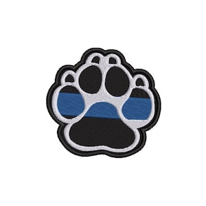 Paw Print Blue Line Embroidery Design Size(s):  2x2&quot;, 3x3&quot;, 4x4&quot;, 5x5&quot;, 6x6&quot;, 7x7&quot;, 8x8&quot;, and 9x9&quot;