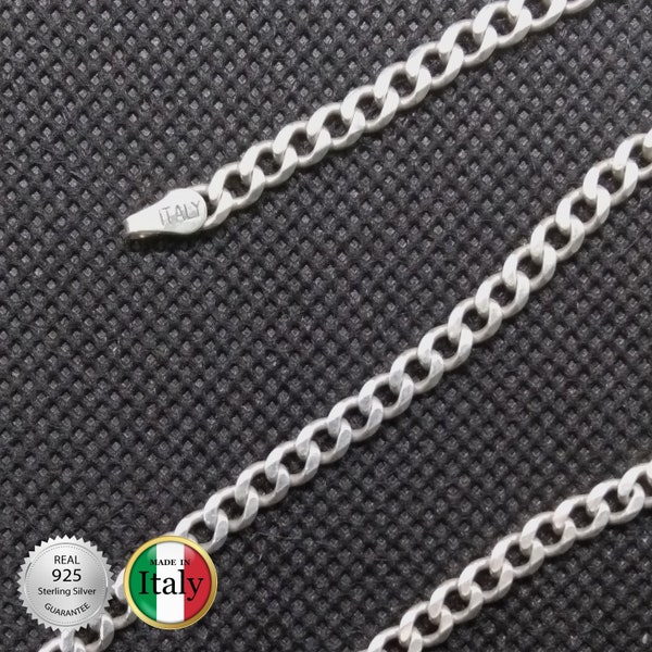 3.5mm Curb/Cuban Link Chain Italy S925