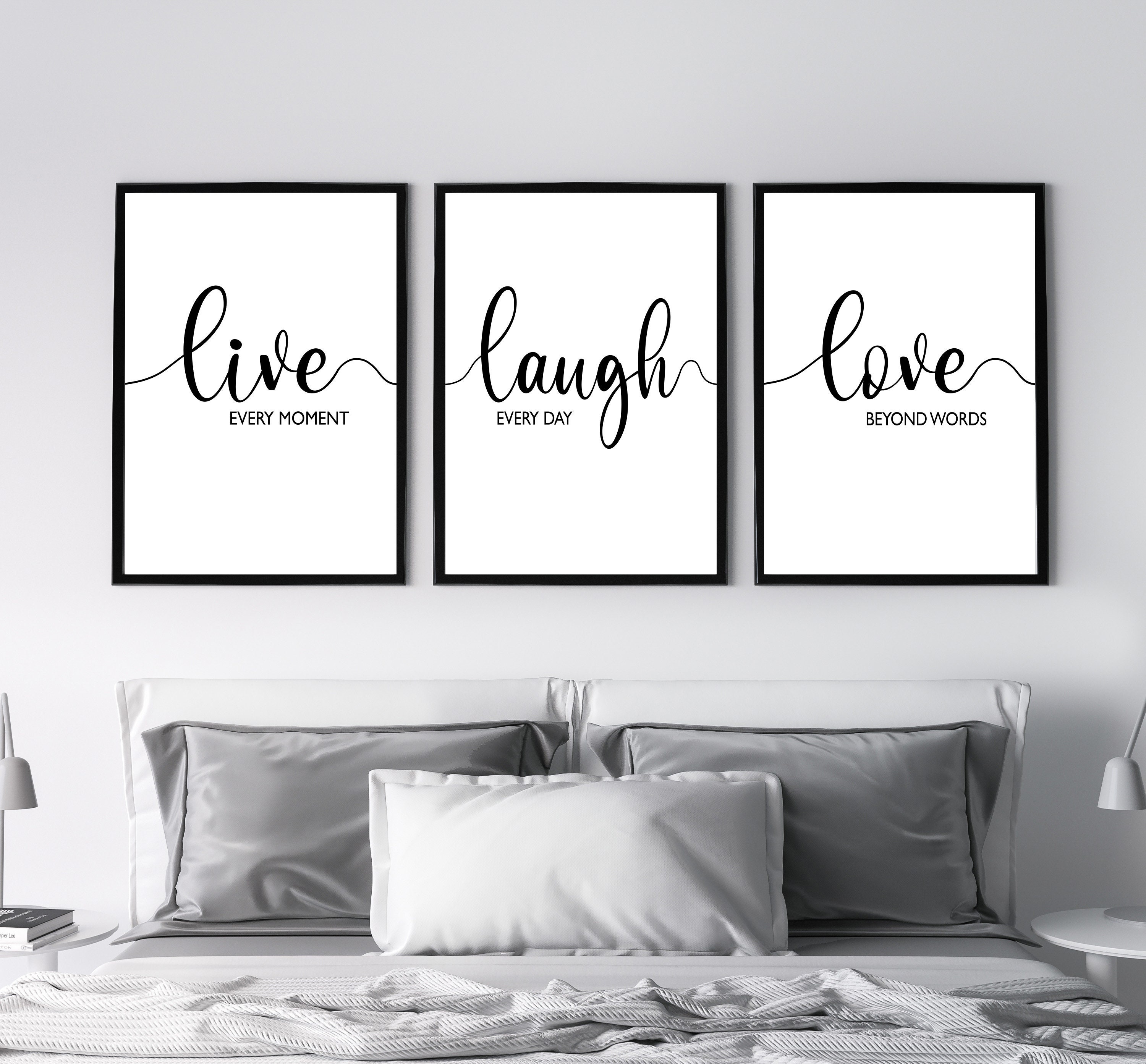 Live Laugh Love First Love Phrase Clear Scrapbooking Craft Stickers