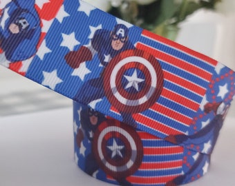 1.5" Captain America Printed ribbon