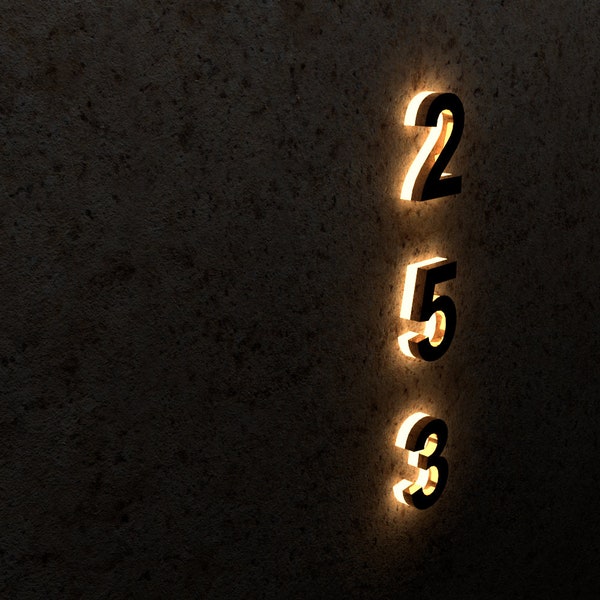 Backlit House Numbers Illuminated Address Unique Touch with LED Backlit House Numbers for Premium Outdoor Accents & Visibility