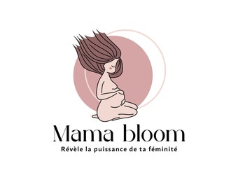 Logo doula, Logo femme enceinte, Logo sage-femme, Logo accompagnante périnatale, Conception de logo préfabriqué, Logo holistique